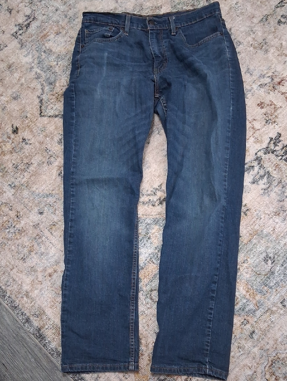 Men's Straight Leg Jeans in Indigo Blue